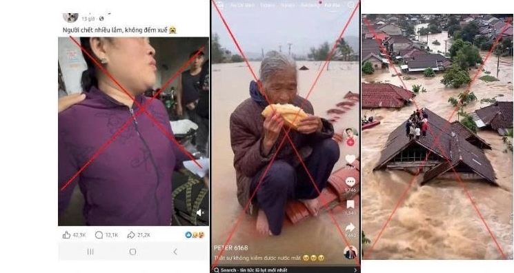 Xử phạt thể nào với hành vi đưa tin giả giữa tâm lũ